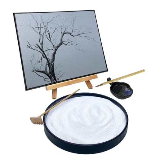 AOVOA Buddha Water Drawing Board - Zen Meditation Board - Painting with Water for Relaxing, Mindfulness & Meditation Practice - Inkless Water Drawing Board with Zen Garden