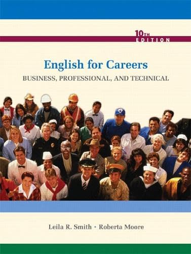 English for Careers: Business, Professional and Technical