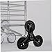 NUOBESTY 2Pairs Triangle Cart Wheels Stable Iron Structure Easy to Install Shopping Trolley Replacement Caster Wheels for Smooth Transport and Convenient Storage