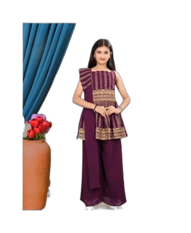 Girls’ Ethnic Sets Stylish Stylish top Plazo Set,Style – 4695apperals for KidsZ,