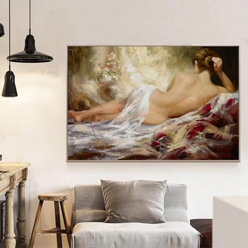 Affiches et impressions sur toile salon portrait abstrait femme