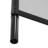 ALLSAFE Pool Fence Replacement Pole – 1-Inch Y-Beam Reinforced Aluminum Pole – 4ft (53.5") Height – Includes Cap, Molding, Deck Sleeve & Plug – Black Pole for DIY Pool Safety Fence