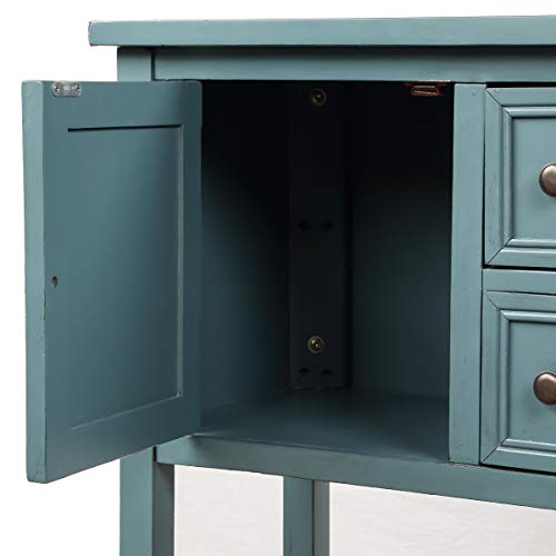 Merax Farmhouse Console Table With Storage Drawers And Shelf For Entryway Living Room Dining Room, Wood Narrow Sofa Table Kitchen Sideboard Cabinet With Door #TOP7