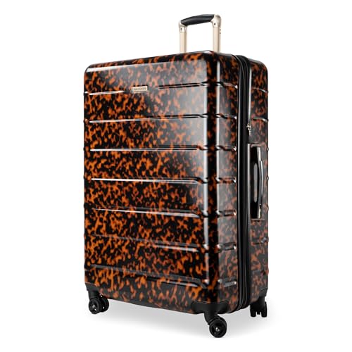 Image of Ricardo Beverly Hills Cambria Hardside Luggage | Stylish Suitcase with Wheels for Effortless Travel, Expandable and Secure TSA-Locked Packing 29-inch Large Checked (Tortoise, Checked Large 29-Inch)