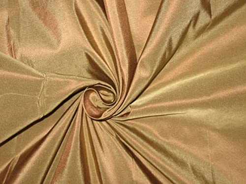Tissu taffetas pure soie beige marron pour vêtements volumineux sans affaissement