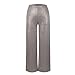 Kenvina Sequin Glitter Pants Women High Waist Pant Sparkly Wide Leg Trousers Elastic Loose Side Zipper Shiny Palazzo Pants Gray