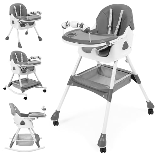 UBRAVOO Babyhochstuhl,6-in-1-Klappstuhl mit Fußstütze...