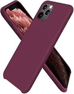 ORNARTO Liquid Silicone Case for iPhone 11 Pro Max, Slim Liquid Silicone Soft Gel Rubber Case Cover for iPhone 11 Pro Max(2019) 6.5 inch-Black