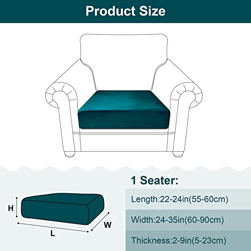 Qelus Velvet Sofa Seat Cushion Cover, 1/2/3/4 Seaters L-Shaped Couch Seat Slipcover - Image 2