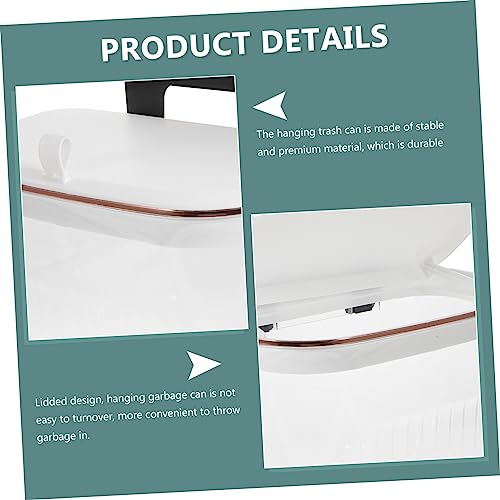 Caneca de basura rectangular transparente para cocina colgante miniatura 4