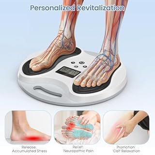 Medic Circulation Machine Blood Booster for Feet and Legs, EMS & TENS Foot Massagers for Pain and Circulation and Muscle Stimulator Electric Massager for Neuropathy Pain Relief with 4 Electrode Pads