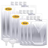 Keon Plastic Flasks - Reusable Drink Bags, Leak-Proof, BPA-Free for Travel, Outdoor Sports, Concerts, Events