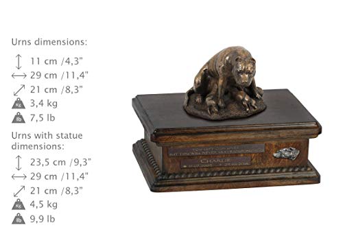 Urne pour les cendres de chien de grande capacité 5L en bronze coulé - 5
