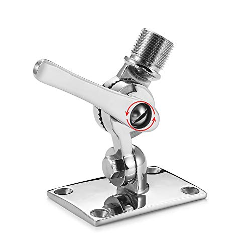 image for ZOMCHAIN Marine VHF Antenna Mounts, Ratchet Mount, 316 Stainless Steel