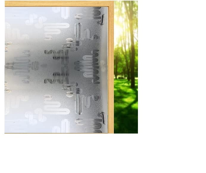 Image of SUNBIRD Window Privacy Film, Decorative Stained Glass Window Film, Frosted Window Tinting Film for Home, House Door Glass ('12 X 48' INCHES, Snail CUTS)
