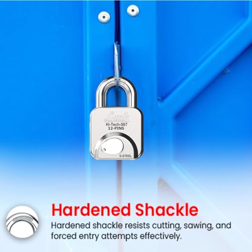 Image of Link Hi-Tech 67mm Padlocks 5Pcs-Set| Stainless Steel Body | Hardened Shackle | 3 Silver Keys with Hi-Tech Nickle & Keychain |Made in India|3Keys for Each Padlock
