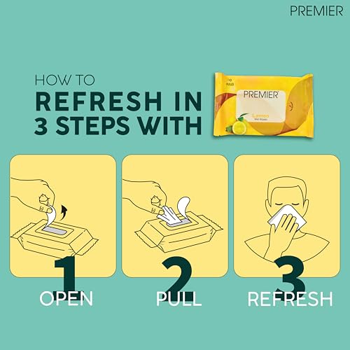 Image of Premier Hydrating Face Wipes (20 Sheets) | 10 Pulls per Pack, Set of 2 Assorted Wet Wipes | Gentle, Hypoallergenic, and Moisturizing for Skin | Perfect for Travel, Daily Use, and Quick Clean-ups