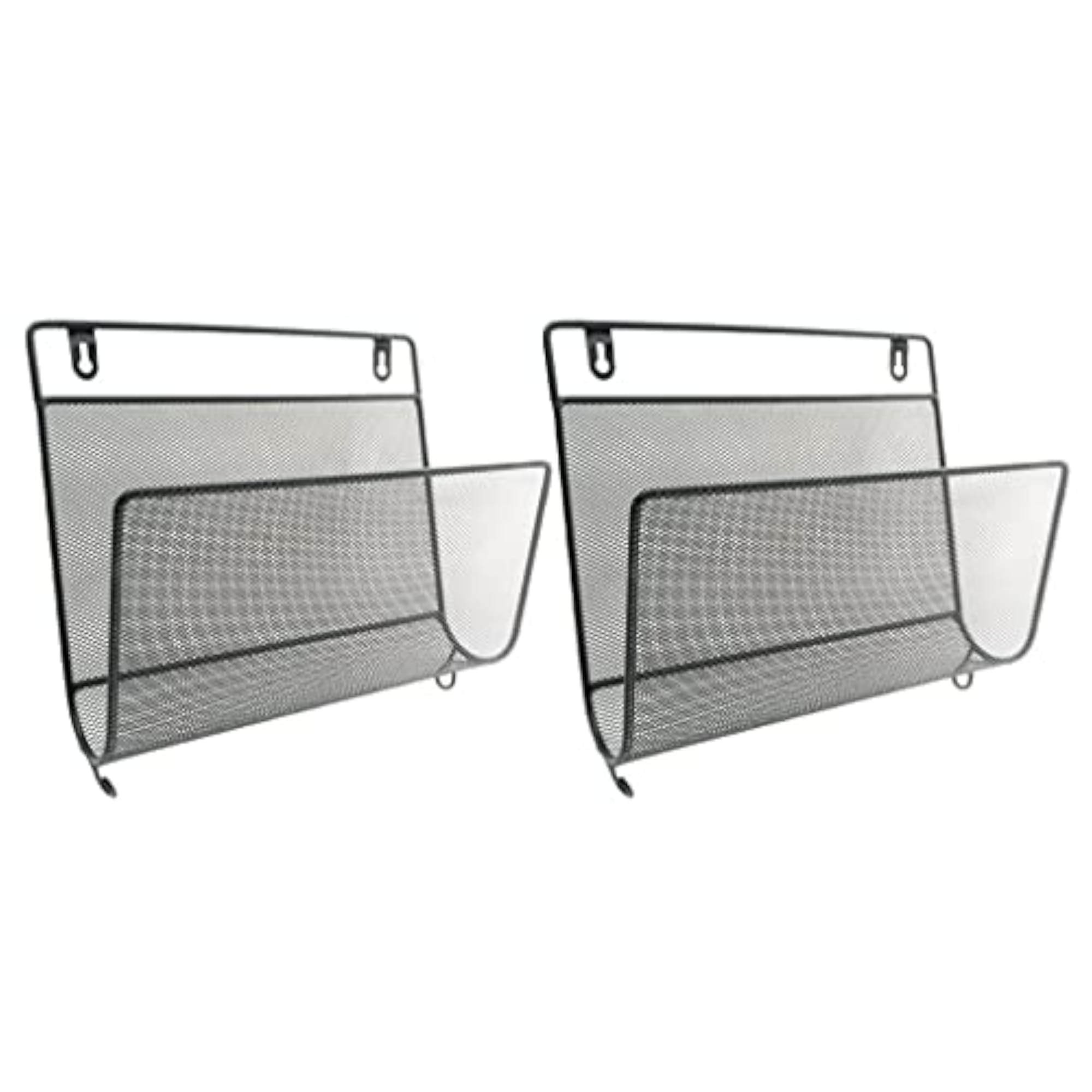 Wall Mounted Rack for Books & Newspapers, 2pc Holder