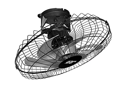 VENTILADOR DE TETO ORBITAL 50CM PRETO BIVOLT LORENSID COM GRADE DE AÇO