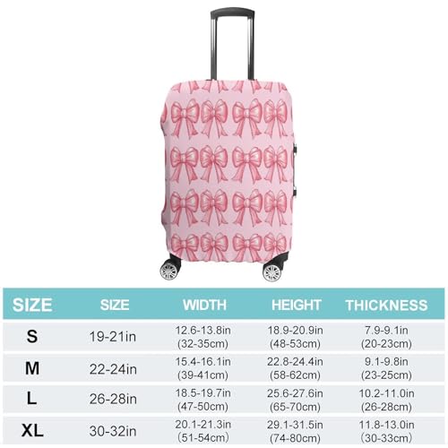 Pink Bow Travel Suitcase Protector Luggage Cover Protective Washable Anti-scratch Baggage Cover2