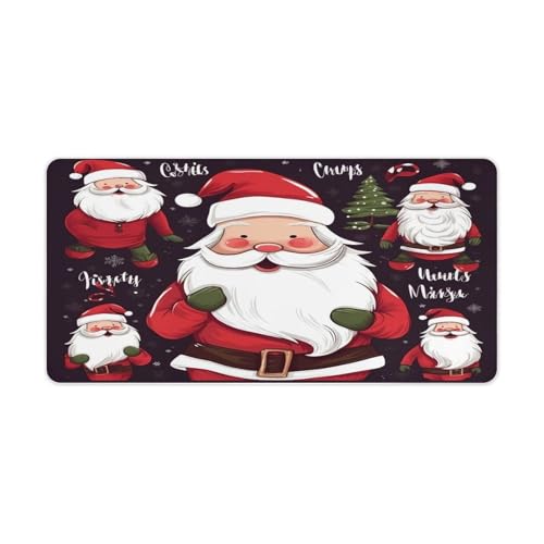 Christmas Santa Claus Desk Pad con base de goma grande