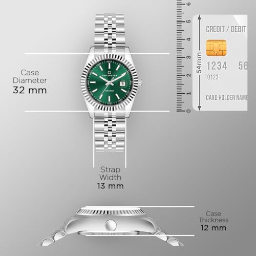 Carlington green stainless steel watch – image 5