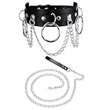 Adjustable Choker Collar for Pet Gothic Punk Emo Cosplay Outfits, Dogs Leather Collar and Leash Set