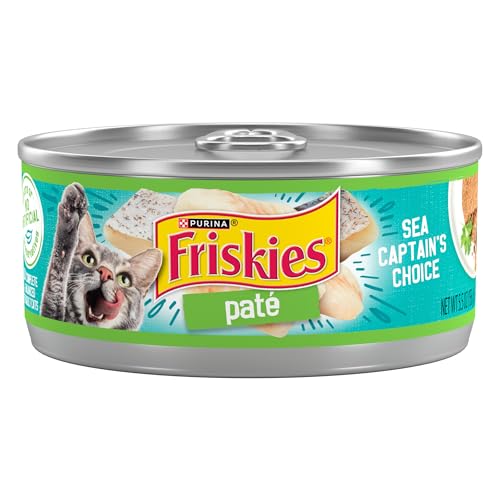 Purina Friskies Wet Cat Food Pate, Sea Captain's Choice - (Pack of 24) 5.5 oz. Cans