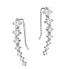 7 Kristallen Ear Cuffs Hoop Climber roestvrij staal Hypoallergeen Vrouwen Oorbellen