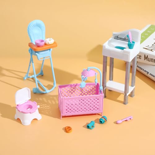 Muñecas miniatura 16 piezas con accesorios 4 pulgadas miniatura 2
