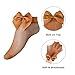 Littleforbig Women's Bow Fishnet Mesh Net Ankle Socks - 3 Pairs Caramel