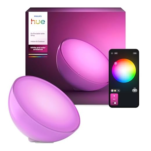 Philips Hue Go Lampe portable connectée White and Color Compatible Bluetooth, fonctionne avec Alexa, Google Assistant et Apple Homekit