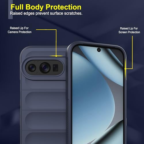 Image of amazon basics Back Case Cover for Google Pixel 10 | Compatible for Google Pixel 10 Back Cover | Liquid Silicon Magic Case with Camera Protection | Sapphire
