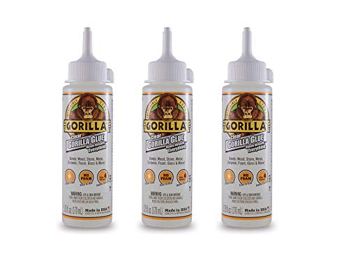 Gorilla Clear Glue, 5.75 ounce Bottle, Clear (Pack of 1), Set of 3