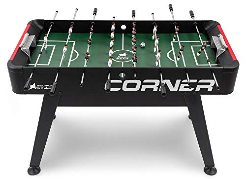 Hop-Sport Kickertisch Corner – Tichfußball für Kinder und Erwachsene – Tischkicker inkl. 3 Bälle, sehr stabil und robust – Bild 4