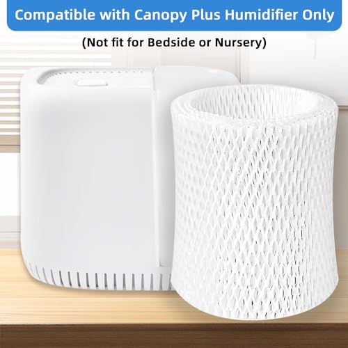HIHEPA Humidifier Wicking Replacement Filter Compatible with Canopy Plus Only(5.5L),for Large Room-Wood Pulp&Paper Filter,2Pack(Don’t fit for BEDSIDE or NURSERY)