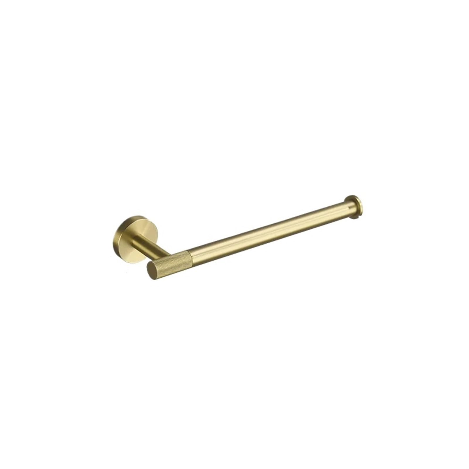Tissue-Holder for Bathroom, Brushed Brass Knurled Toilet Roll Holder Wall Mounted Bathroom Hardware Accessories(Towel Ring a)