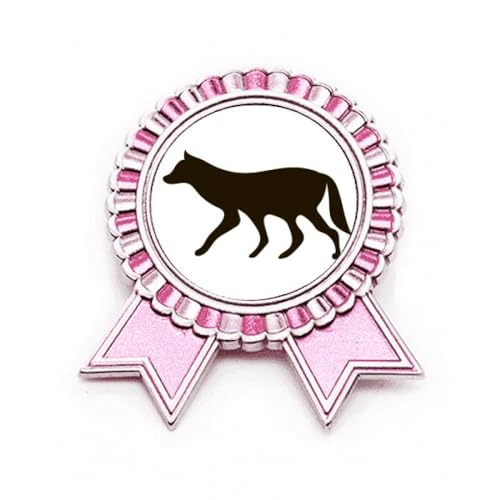 Broche Loup Noir Portrait Animal pour Personnaliser vos Vestes Tristes Métal Style M