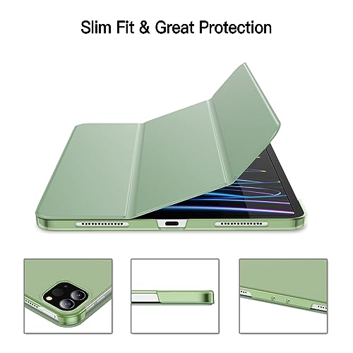 Image of JETech Cover Case for iPad Pro 11-Inch, 2022 /2021 /2020 /2018 Model (4th /3rd /2nd /1st Generation), Compatible with Pencil, Cover Auto Wake /Sleep (Matcha Green)