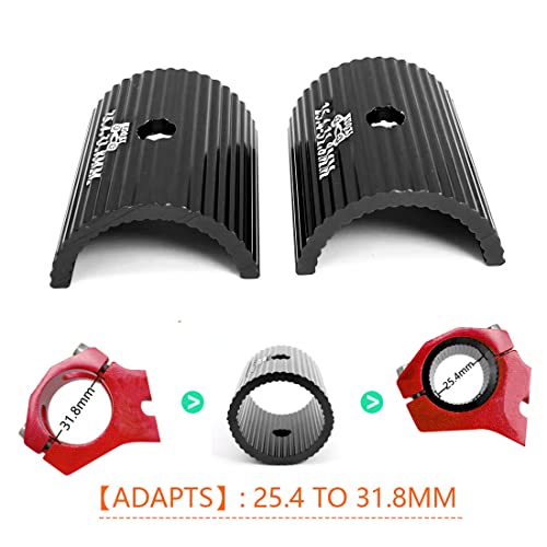 Saipe 1Pair Bike Handlebar Shim Bicycle Handlebar Stem Shim Handle Bar Adapter Reducer Aluminum Alloy Clamp Spacer Conversion Shims 25.4 To 31.8Mm Cycling Parts Components #TOP5