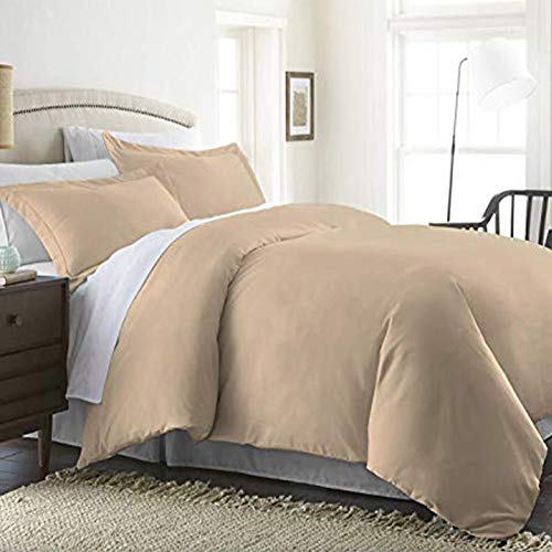 Beckham Hotel Collection Luxury Soft Brushed 1800 Series Microfiber Duvet Cover Set with Zipper Closure - Hypoallergenic - Full-Queen, Pure White