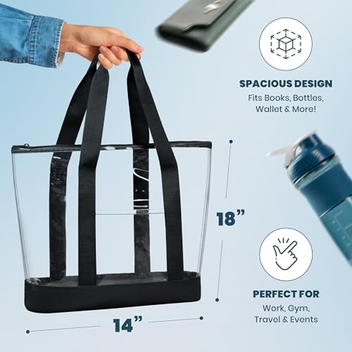 Bolso Tote transparente Handy Laundry con cierre y correa miniatura 2
