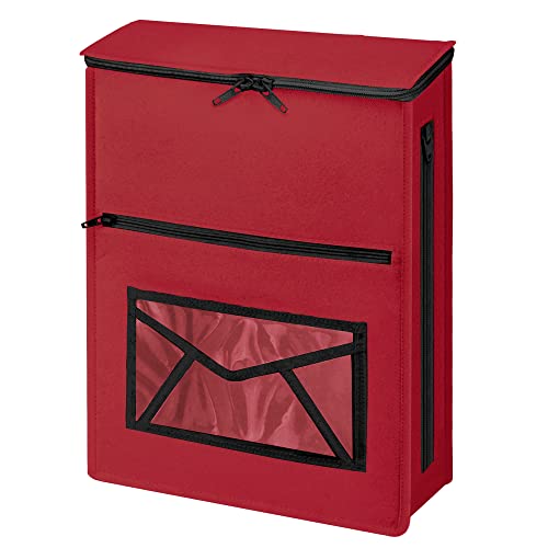 Atrapador de buzón, buzones de fieltro rojo para puertas de UPVC, vidrio, madera y metal, jaulas de buzón de interior, autoadhesivo o colgante en ganchos de tornillo, regalo de Pascua para hermanas
