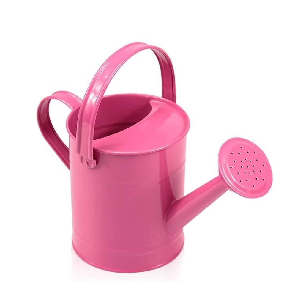 Regadera, Decorativa Moderna Regadera De Interior for Bonsái, Hierro, Flores Jardín, 1,5 L Latas de Riego(Pink)