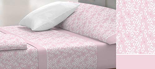TOLRA Juego de Sábanas Estilo-2641, 120 cm., Rosa