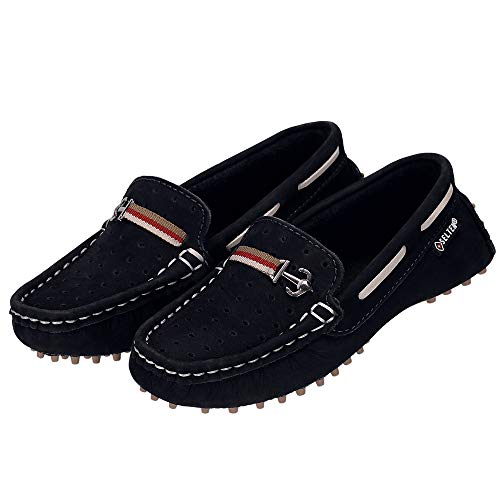 Sapato Mocassim Casual Infantil de Couro Azul Marinho Selten 25, Azul Marinho
