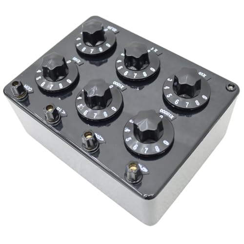 intbuying 6 decade resistance box - variable from 01999999 k rotary adjustable resistor box for schools factories and scientific research units