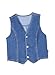 Sidefeel Women's Western Outfit Jean Vest Top Crop Waistcoat Vest Summer Womens Fashion Denim Tops Blue XX-Large