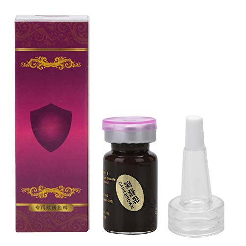 1 pc 8ml/Bottle Plant Tattoo Ink Set, Professional Eyebrow Lip Makeup Tattoos Ink Pigment Microblading Ink Makeup Tool for Body Beauty Art Supplies(DEEP COFFEE (EYEBROW))