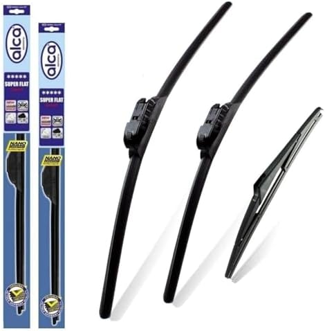 ALCA SUPER FLAT Spazzole Tergicristallo 2619 [VOLVO V40] – Set 66cm/48cm Con Tecnologia Nano Graphite